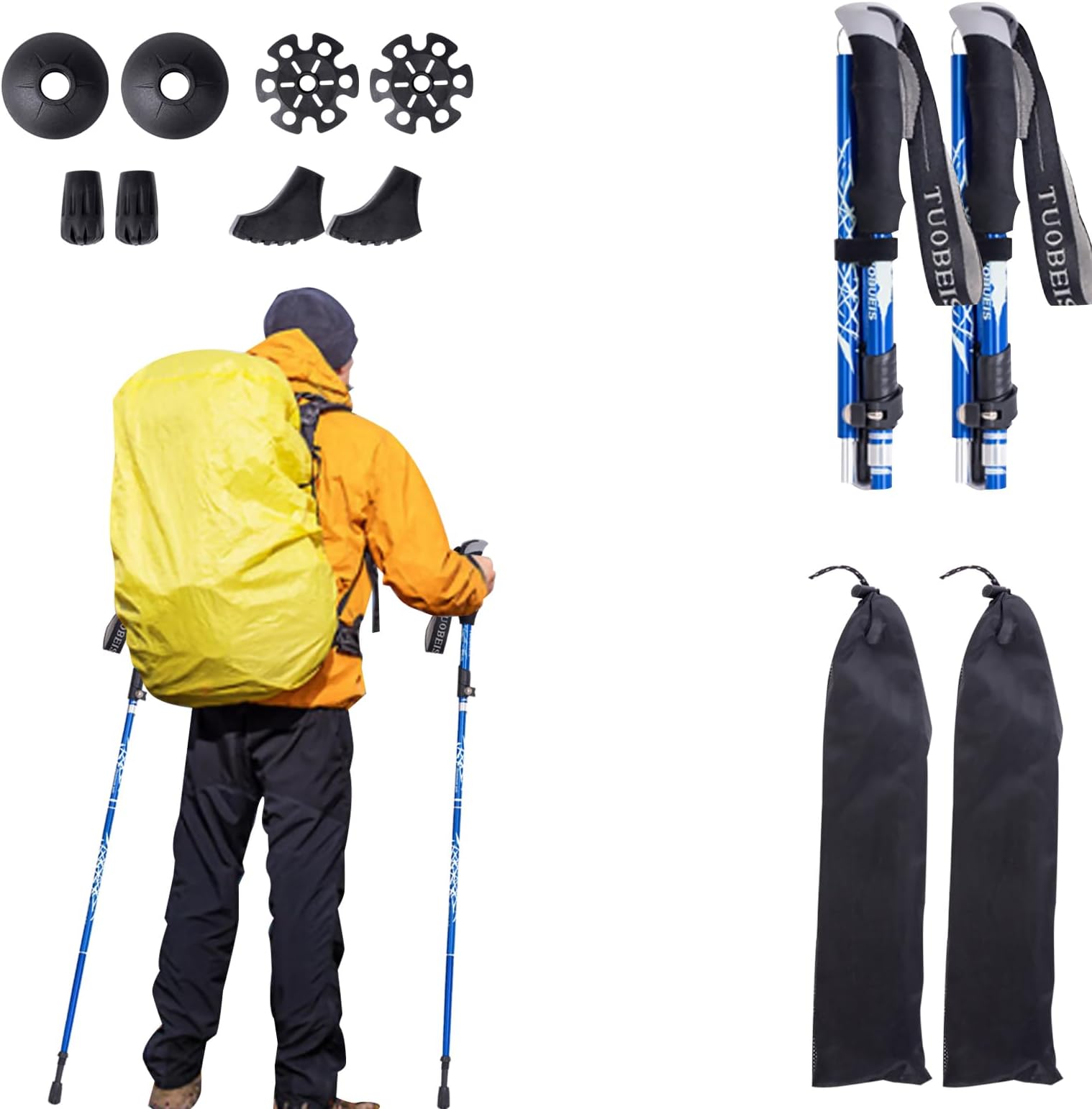 Hiking Poles Covacure Trekking Poles Aluminum 7075 Collapsible