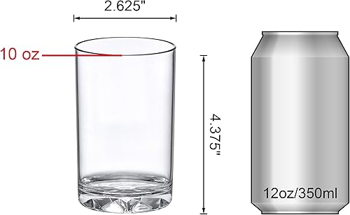 Miniatura 4 de Amazing Abby - Liberty - Vasos de plástico de 10 onzas y 16 onzas (juego de 8), vasos de plástico reutilizables de varios colores, sin BPA,