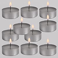 Vista 4 de 10 Pack Tealight Candles Smokeless Unscented Small Tea Lights Candles Bulk 4.5 Hours Burn Time Dripless Paraffin Tea Candles for Shabbat, Weddings