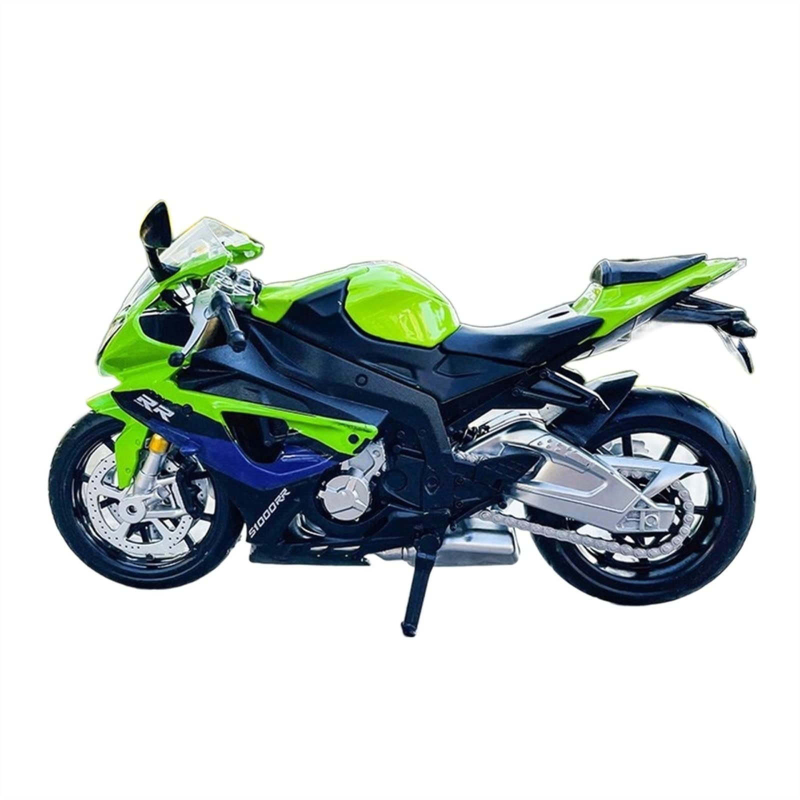SEYXF Motorbike Toy 1:12 for BMW S1000 R Green Alloy Motorcycle Die-Casting Model Collection Gift with Light