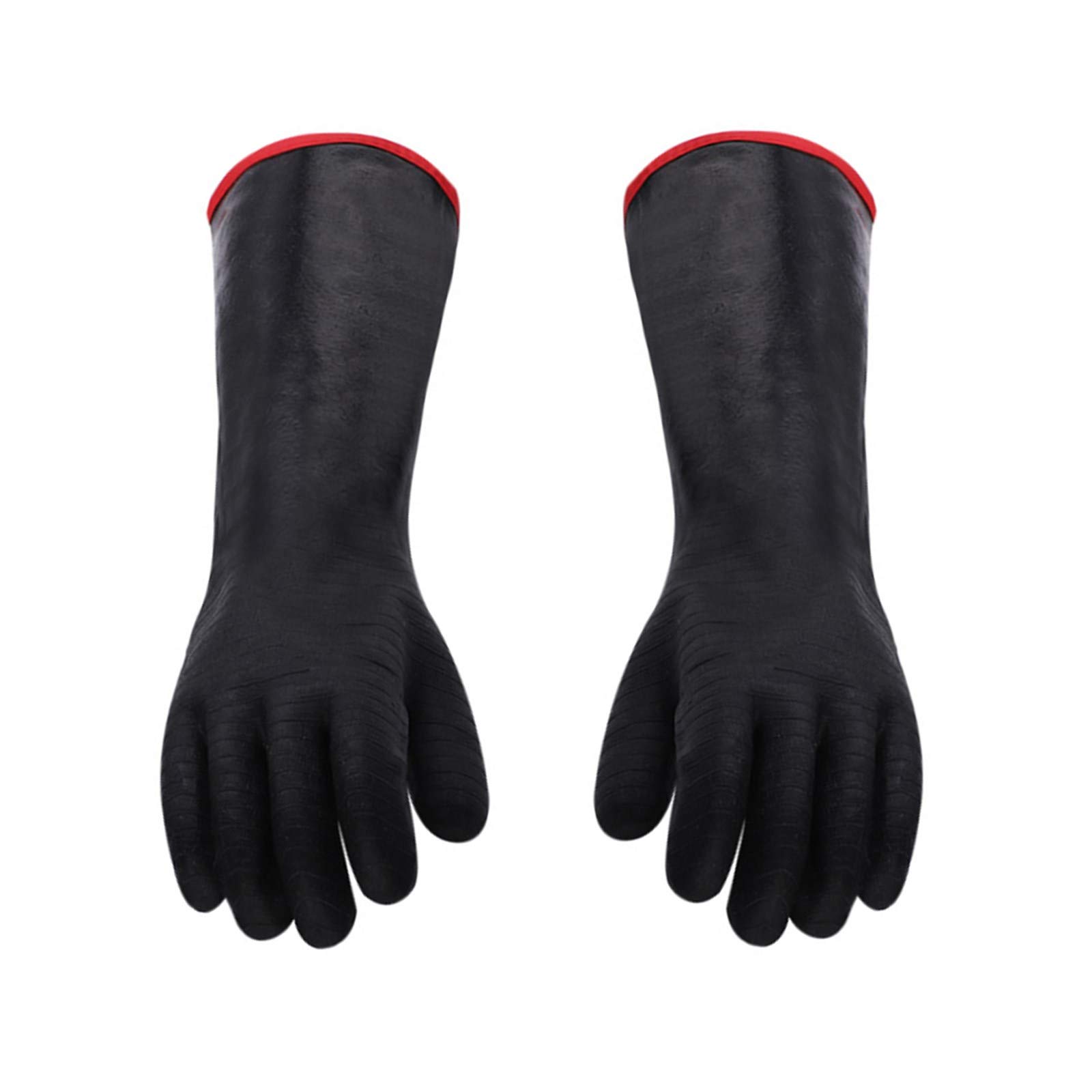 Guanti da barbecue, resistenti al calore (fino a 500 °C), ignifughi, impermeabili, antiscivolo, accessori per grigliare18 inches