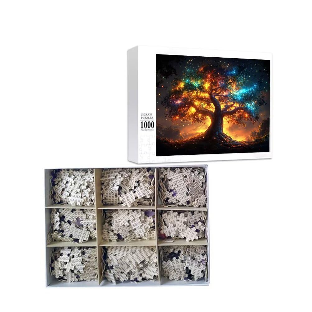 Puzzle Fantasia Puzzle 1500 Pezzi, Difficili Impossible Puzzle Albero Puzzle Grandi Dimensioni per Adulti 87 x 57 cm Bambini 3 4 5 6 7 8 Anni Bambino, Bambina, Maschio Rilassamento e Intelligence R-6
