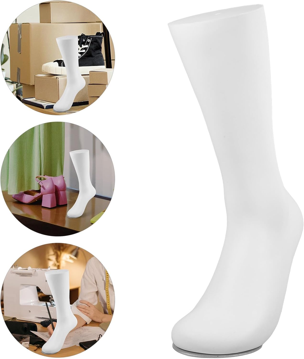 SEWACC Realistic Mens Foot Mannequin Sock Display Stand Lightweight Plastic Foot Model for Retail Shops Thickened Design Enhances Sock Texture and Detail for Presentation