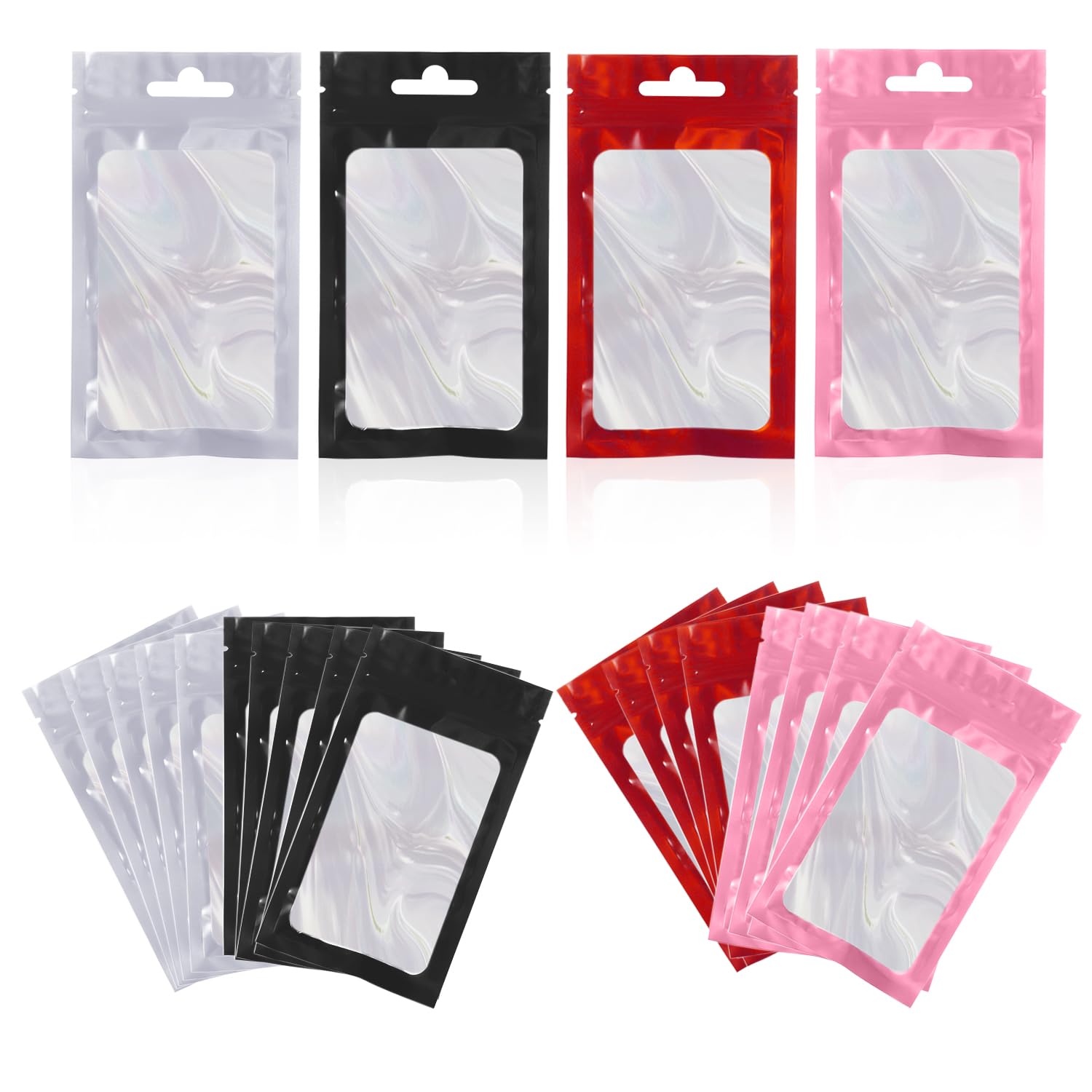 NIDHFG 200 Pieces Aluminum Foil Bag, Exquisitely Sea, Multi-Function Storage Bag, Reusable, Suitable For Gifts And Cosmetics.