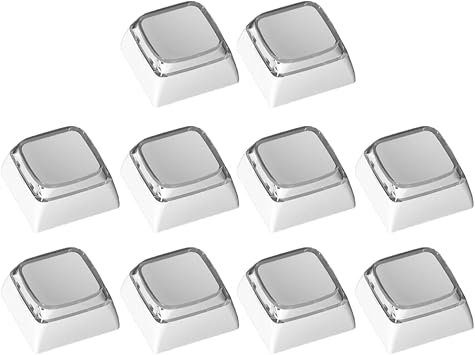 10pcs PC Blank Key Caps XDA Profile 1U Supplement Game Key Caps Button Keyboard Reduce Hand Fatigue Key Caps