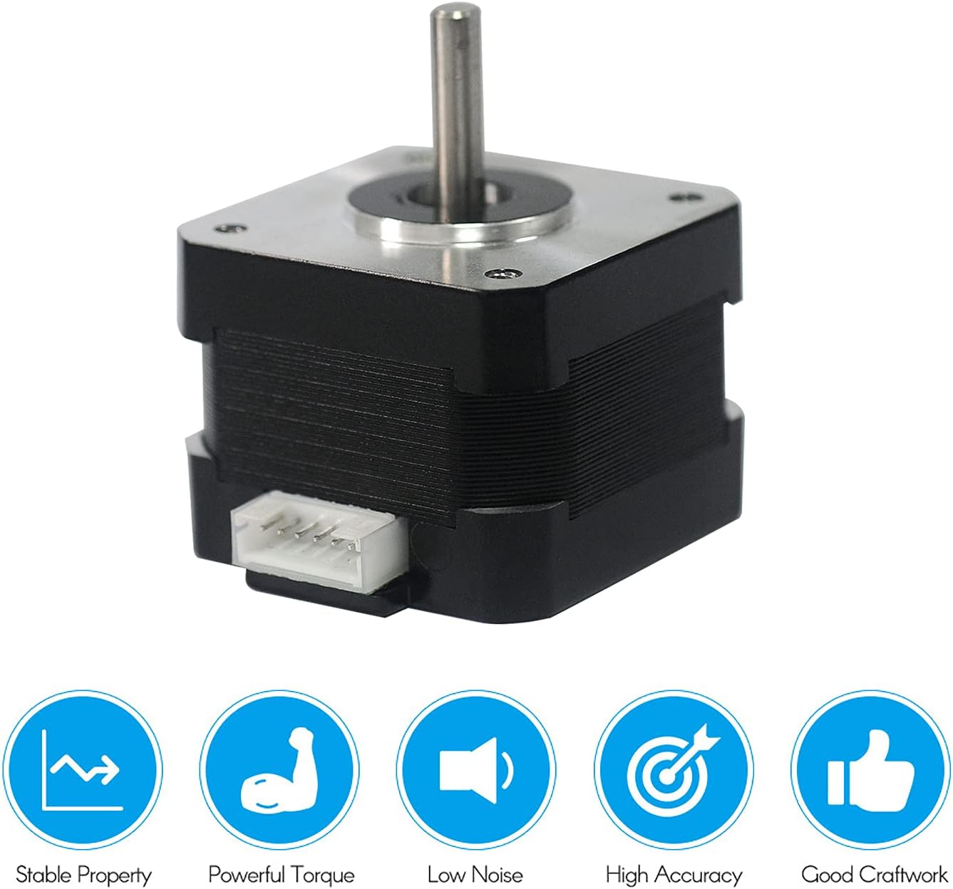 review Aibesy 3D Printer Parts 42-34 Stepper Motor 2 Phase 1.8 Degree Step Angle 0.4N.M 0.8A Step Motor for CR-10 CR-10S Ender 3 3D Printer