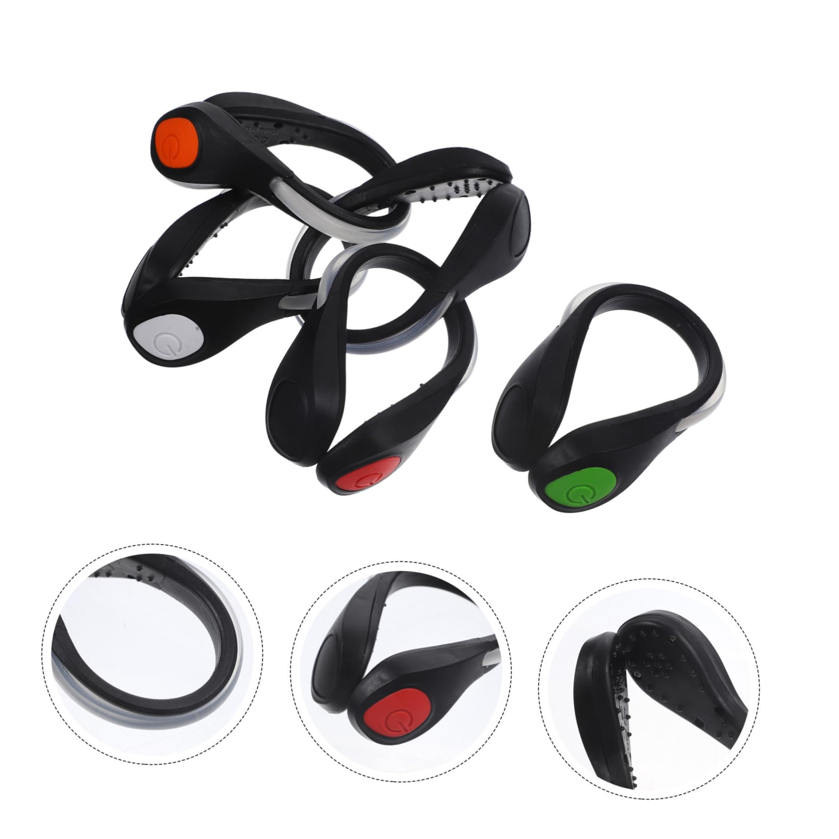 ibasenice Luz Corriente Clip En Las Luces del Zapato Luz para Caminar Luces De Posición Laterales Faro Enrollar La Linterna Cinturón De Lámpara Ligero El Plastico