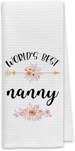 Miniatura 10 de Dibor World's Best Great Grandma - Toallas de cocina florales para cocina, paños de cocina, paños de cocina, paños de cocina para baño, cocina,