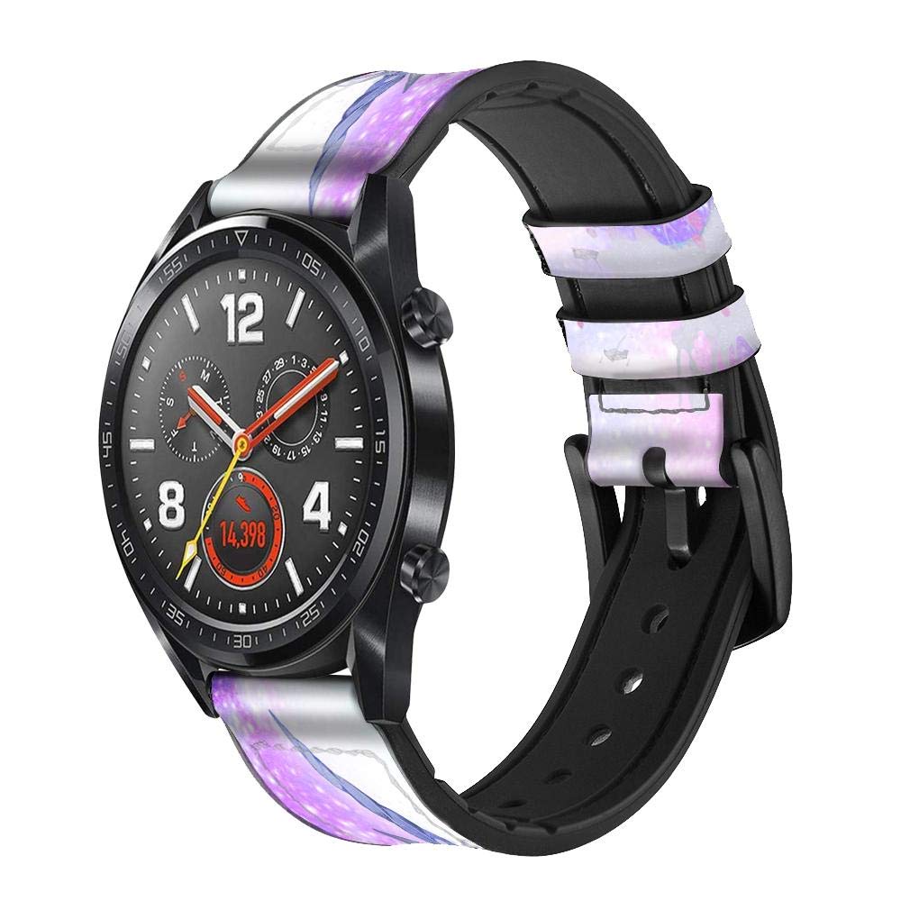 Unicorn Bracelet de Montre Intelligente en Cuir et Silicone pour Wristwatch Smartwatch Smart Watch Taille (20mm)