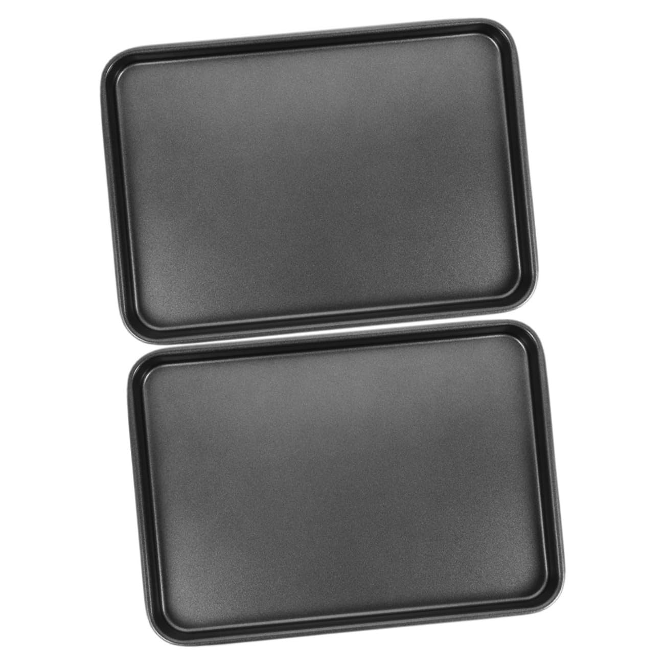 2 piezas Bandejas para Horno al Antiadherentes Rectangulares Pequeñas para Hornear Pasteles y Pan Fáciles de Limpiar y Resistentes