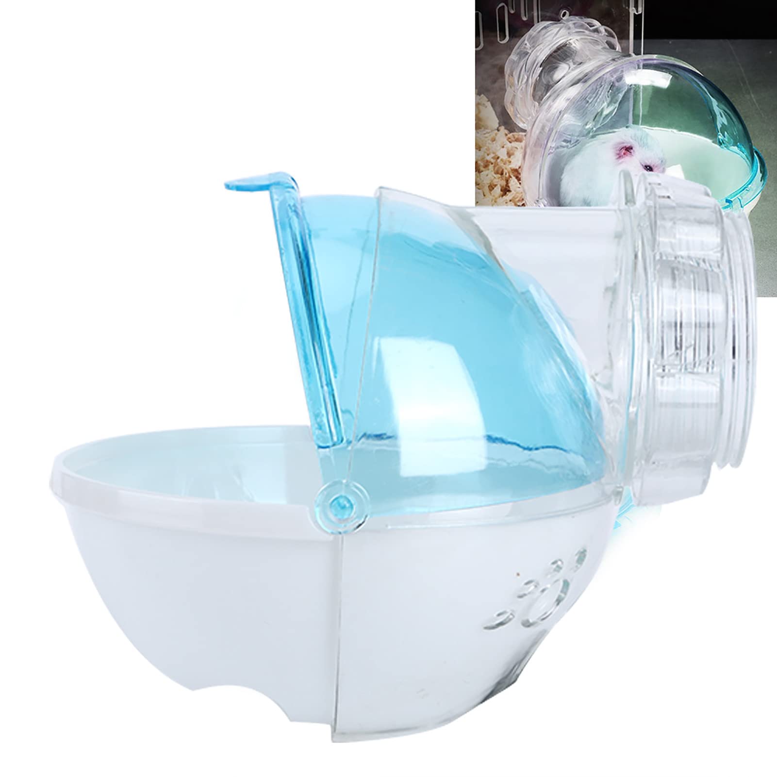 KIMISS Cage Métallique pour Hamster avec Bac à Sable de Bain – Bac à Litière pour Salle de Bain pour Petits Animaux | Idéal pour Les Hamsters, Les Souris et Autres Petits Rongeurs (Blue)