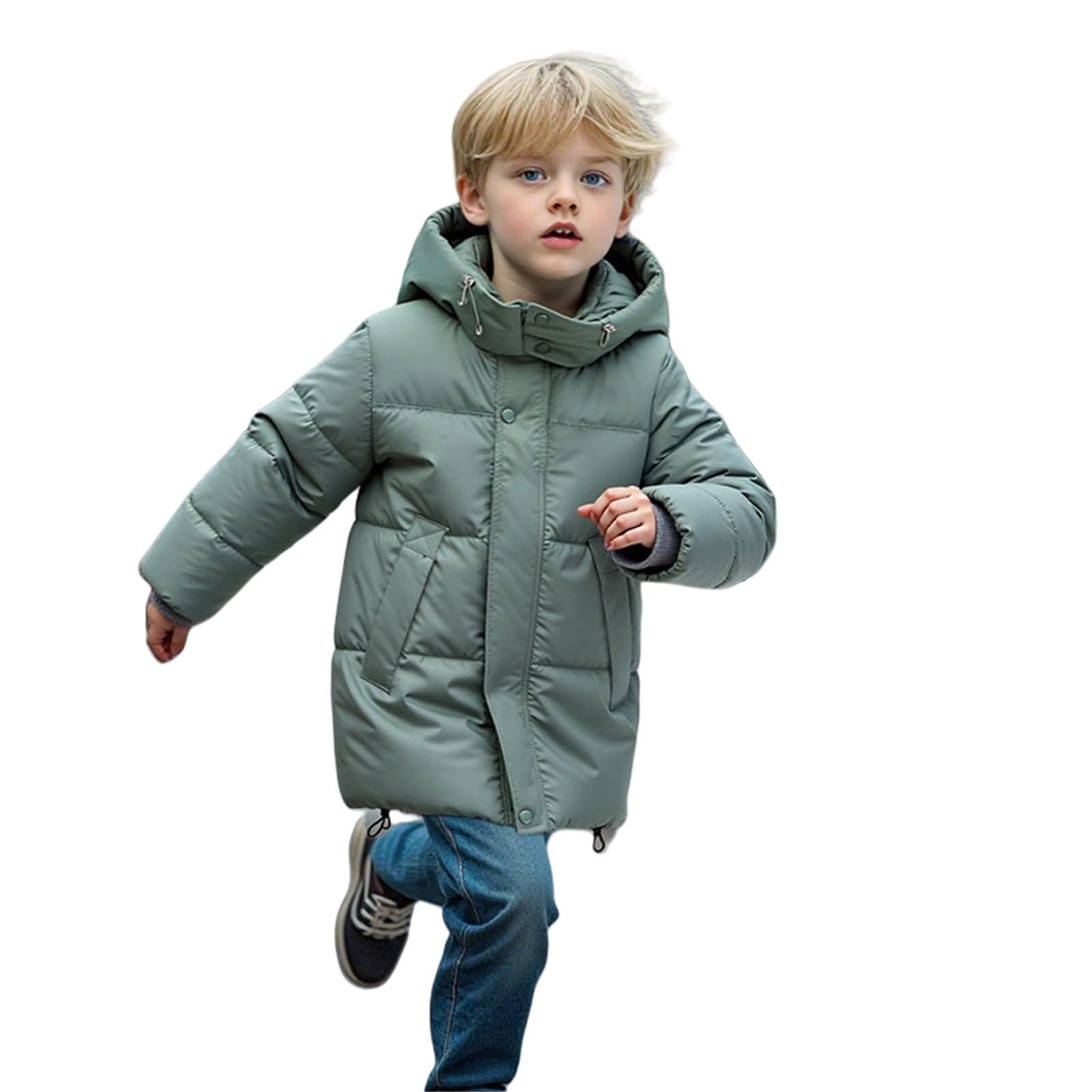 Piumino per ragazzi Bambini Inverno Caldo Piumino Cappotto Trapuntato Casual Outdoor Parka Capispalla Bambini Imbottito Addensare Comfort Snowsuit