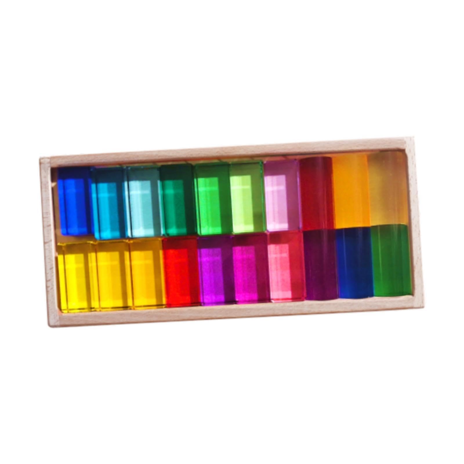 Set di blocchi da costruzione per bambini, blocchi da costruzione dai colori vivaci, gioco di impilamento arcobaleno, coinvolge i bambini per ore di divertimento, Stile A