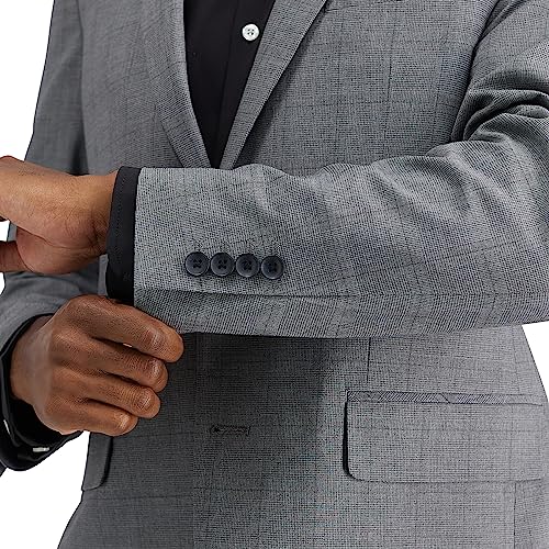 Haggar Men's JMH Premium Stretch Slim Fit Suit Separates - Pants & Jackets Medium Grey Plaid 33W x 30L - image 3
