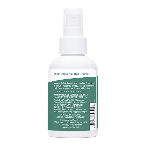 Earth Mama Belly Oil for Dry Skin | Calendula Skin Care Moisturizer Oil to Encourage Natural Elasticity and Help Prevent Stretch Marks During Pregnancy and Postpartum, 4-Fluid Ounce (3-Pack) 11
