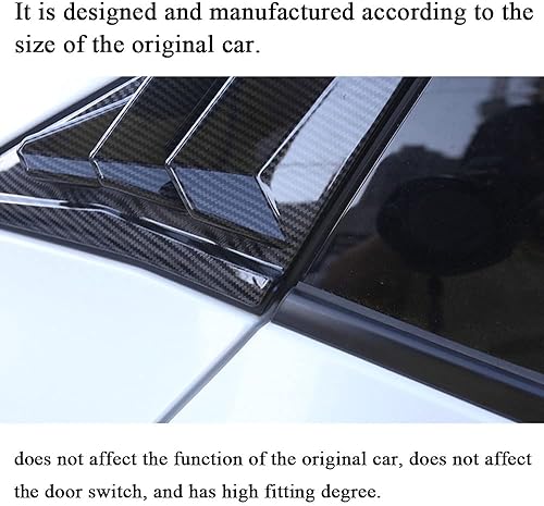 Miniatura 3 de Para Honda Civic Hatchback de 10 generación 2016-2020, persianas para ventana de ventilación de aire, persianas para Civic tipo R ABS, color negro