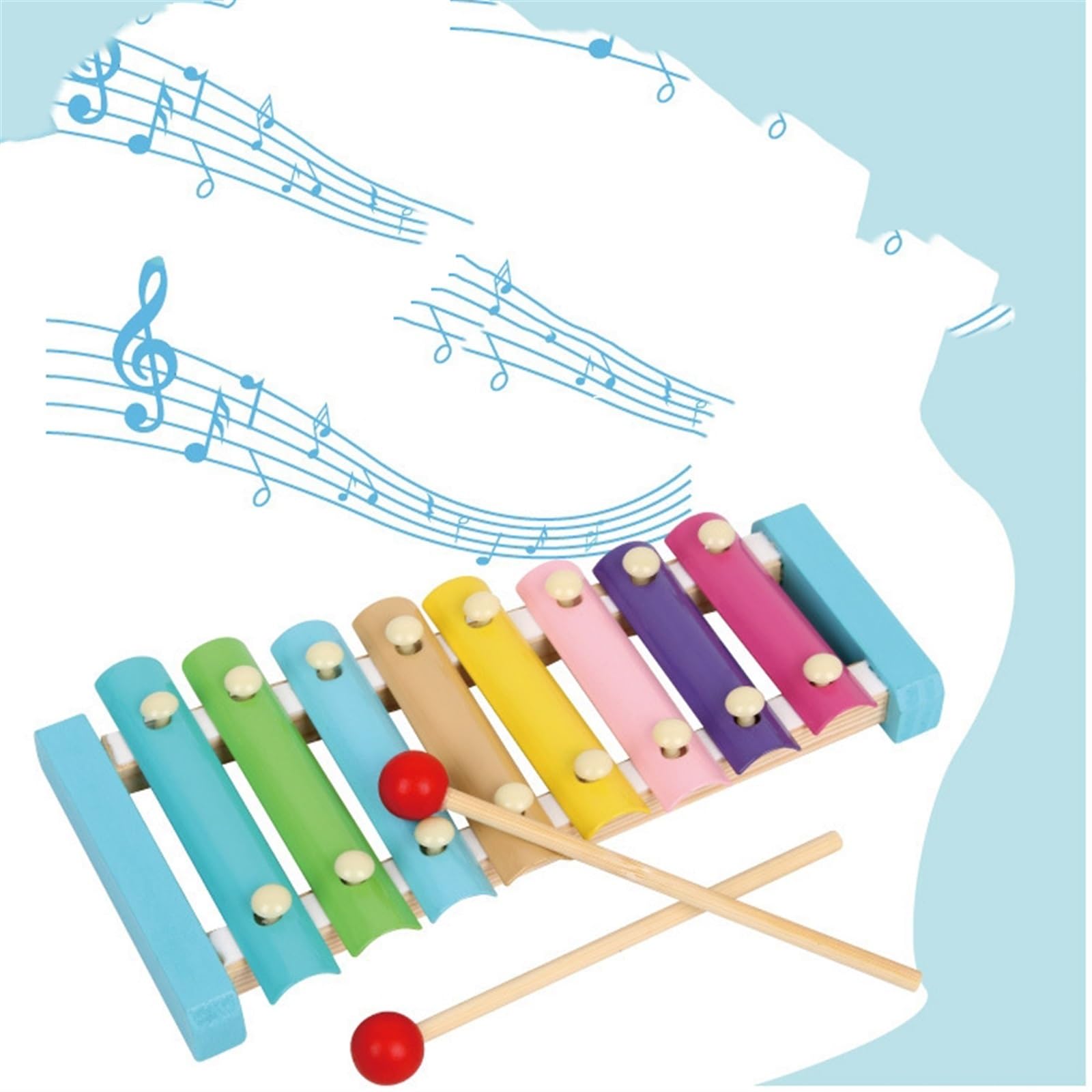 Xylophone Instrument De Percussion Xylophone Professionnel En Bois À Huit Tons Avec Un Son Magnifique