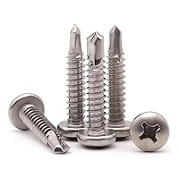 Vista 4 de Tornillos autoperforantes de cabeza plana #8 x 34" (100 piezas) para metal, Phillips Drive Autoperforantes, Tornillos Tek de chapa, acero inoxidable