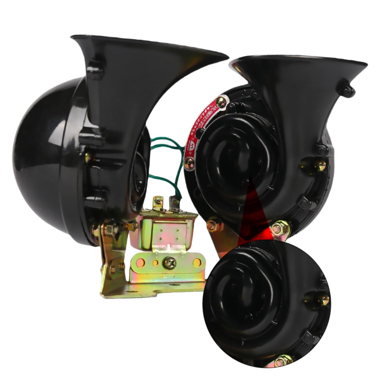 FOYTOKI 12V Dual Tone Snail Horn for Car Motorcycle and Scooter Loud Air Horn Replacement Electronic Horn Easy to Install Suitable for Various Vehicle Models