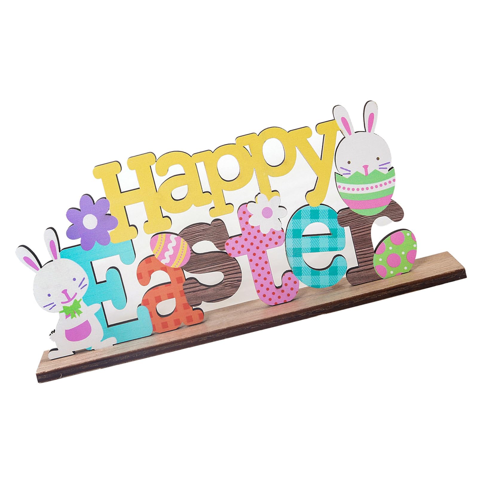 Wenqik 6ピース イースターバニーテーブル 木製サイン バニー型