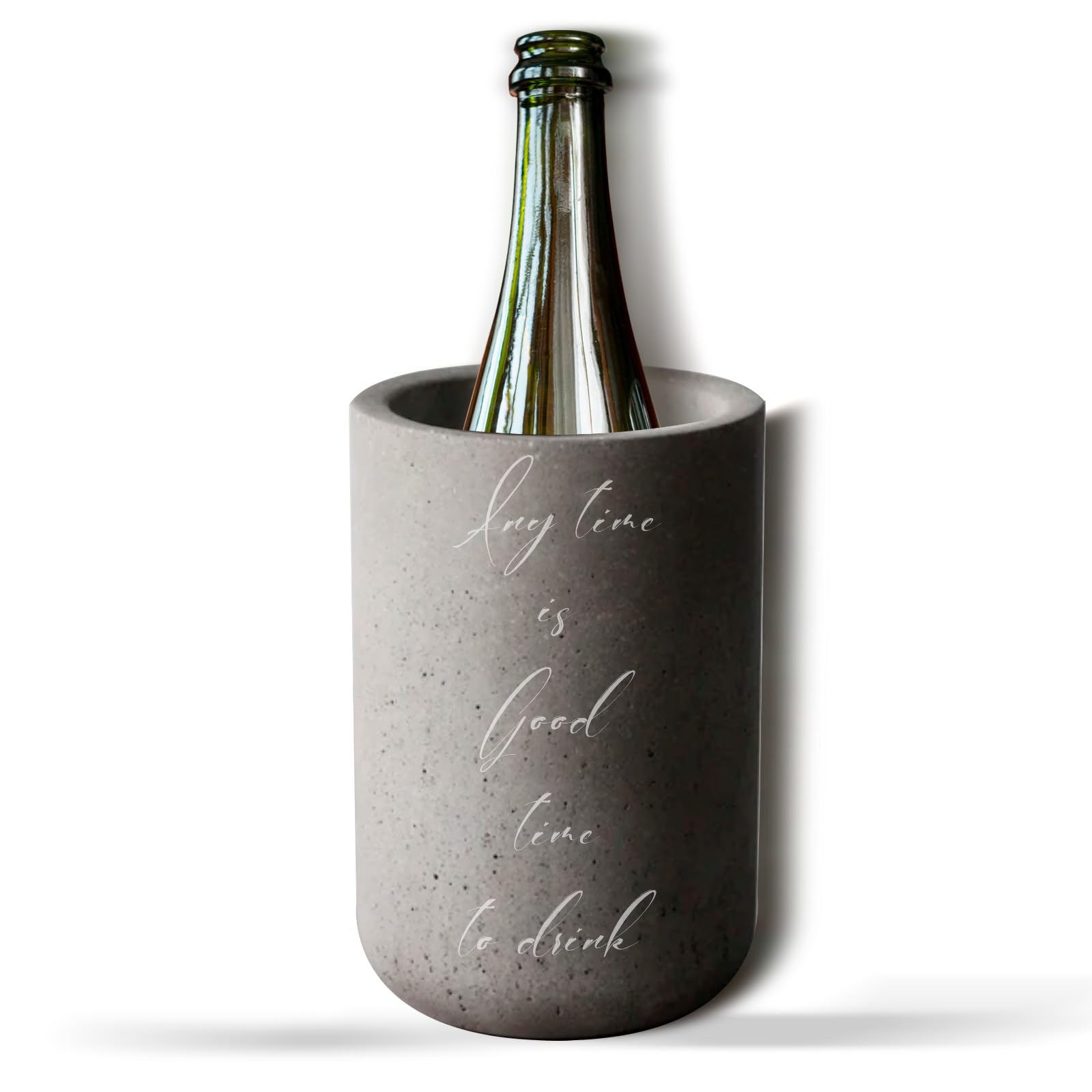 Enfriador de Botellas de Vino de Hormigón para Enfriar Botellas de Champán, Cava y Vino - Enfriador de Botellas que Mantiene las Botellas de Vino en frio Durante más Tiempo - Enfriador de Vino