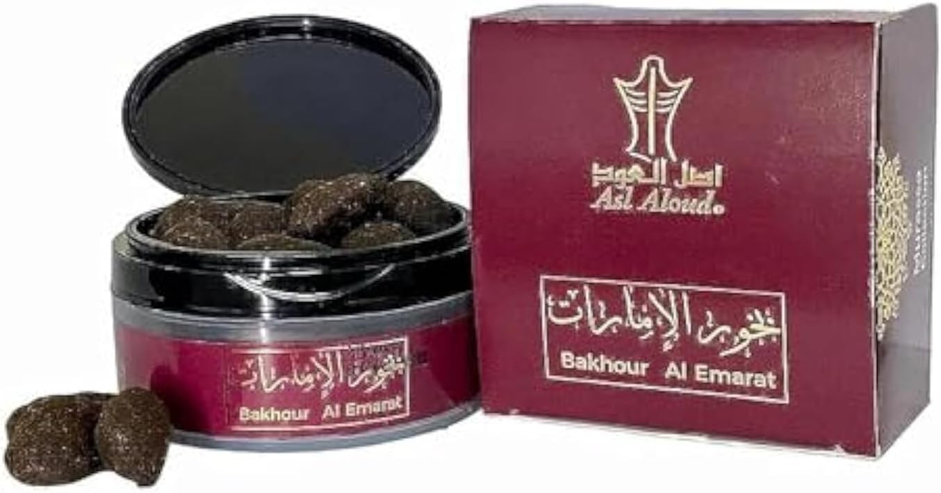 Bakhoor Al Emarat Murassa collection, 100% Pure Oud Bakhoor, 110 gram, Arabic Incense, Home Fragrances, Use With Burner Or Charcoal, Refreshing (Bakhour Al Emarat)