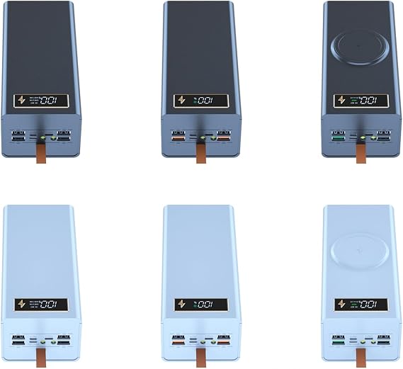 DIY Case with 22.5W Quick 15W Charging 24x18650 Holder Box Digital Display Screen 18650 Storage Box