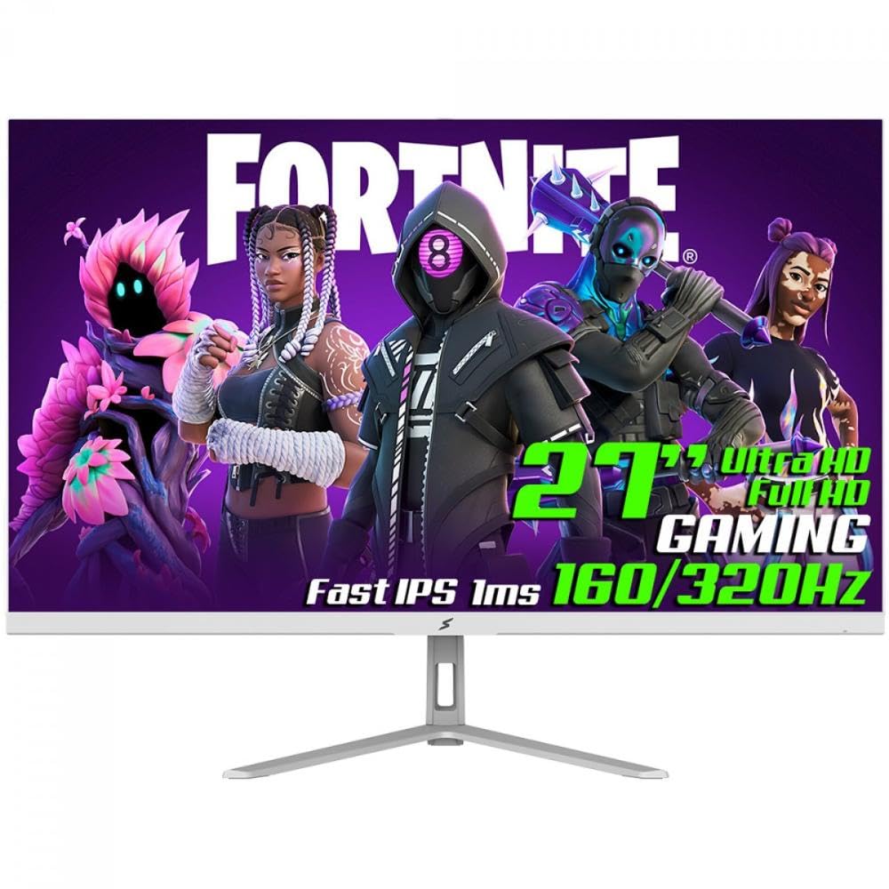 Monitor Gamer Superframe Crystal, 27 Pol, Dual Mode, 4k Ultra Hd 160hz / Full Hd 320hz, Fast Ips, 1ms, Freesync/g-sync, Branco, Sfctfw-27320-dm-pro