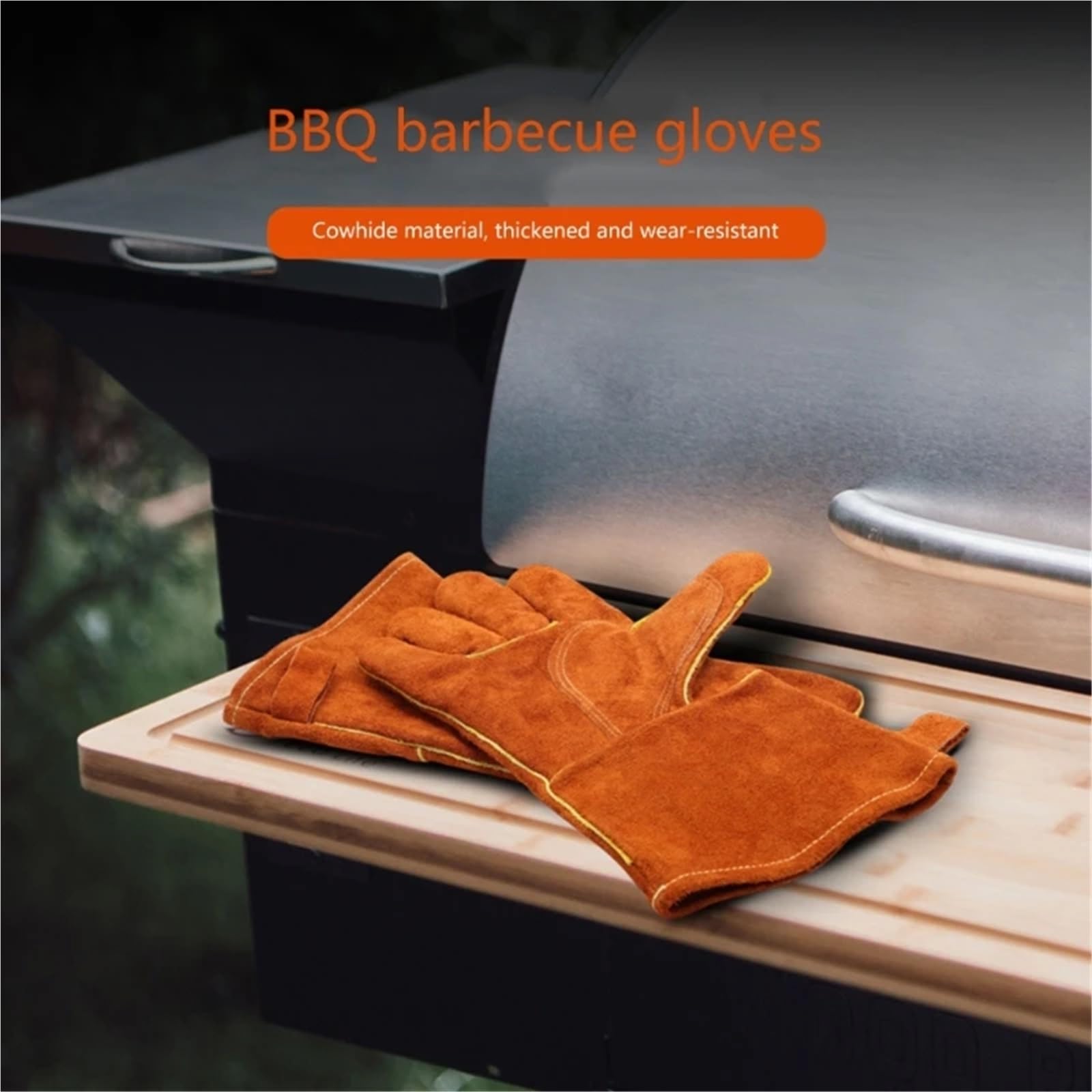 1 Paire de Gants résistants à la Chaleur for l'extérieur, Cuisine for Four BBQ, Gril Longs for Griller, Cuisson au Barbecue pour Barbecue