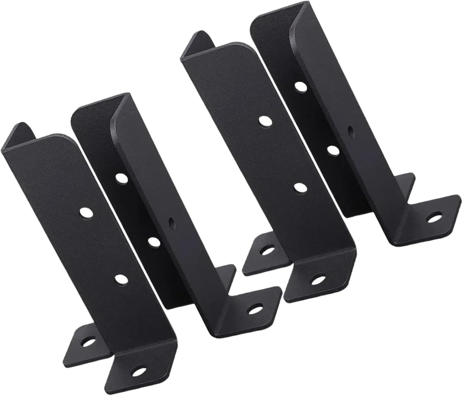 4pcs Post Base Brackets Iron Support for Deck Fence Railing Balcony Garden Terrace Outdoor Use Rust Resistant Wear Easy