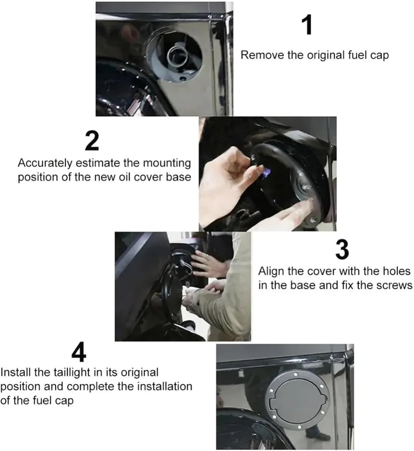 ジープラングラー JK &amp; アンリミテッド 2007-2017 4 ドア 2 ドアアルミガスキャップカバー燃料フィラードアと
