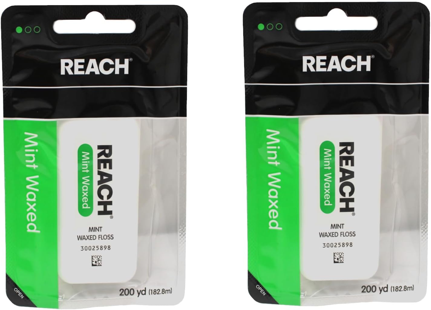Dental Floss, Waxed, Mint, 200 Yard (Pack of 2)