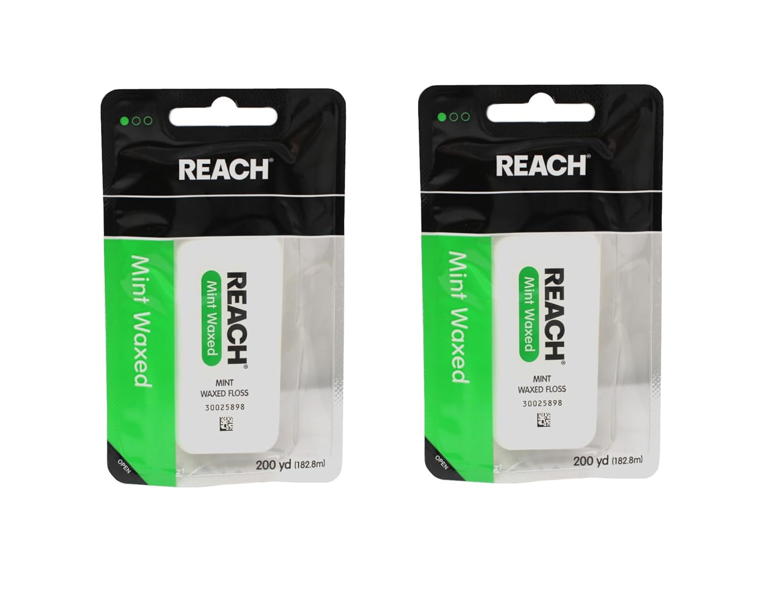 Reach Dental Floss Waxed Mint 200 Yard Pack of 2