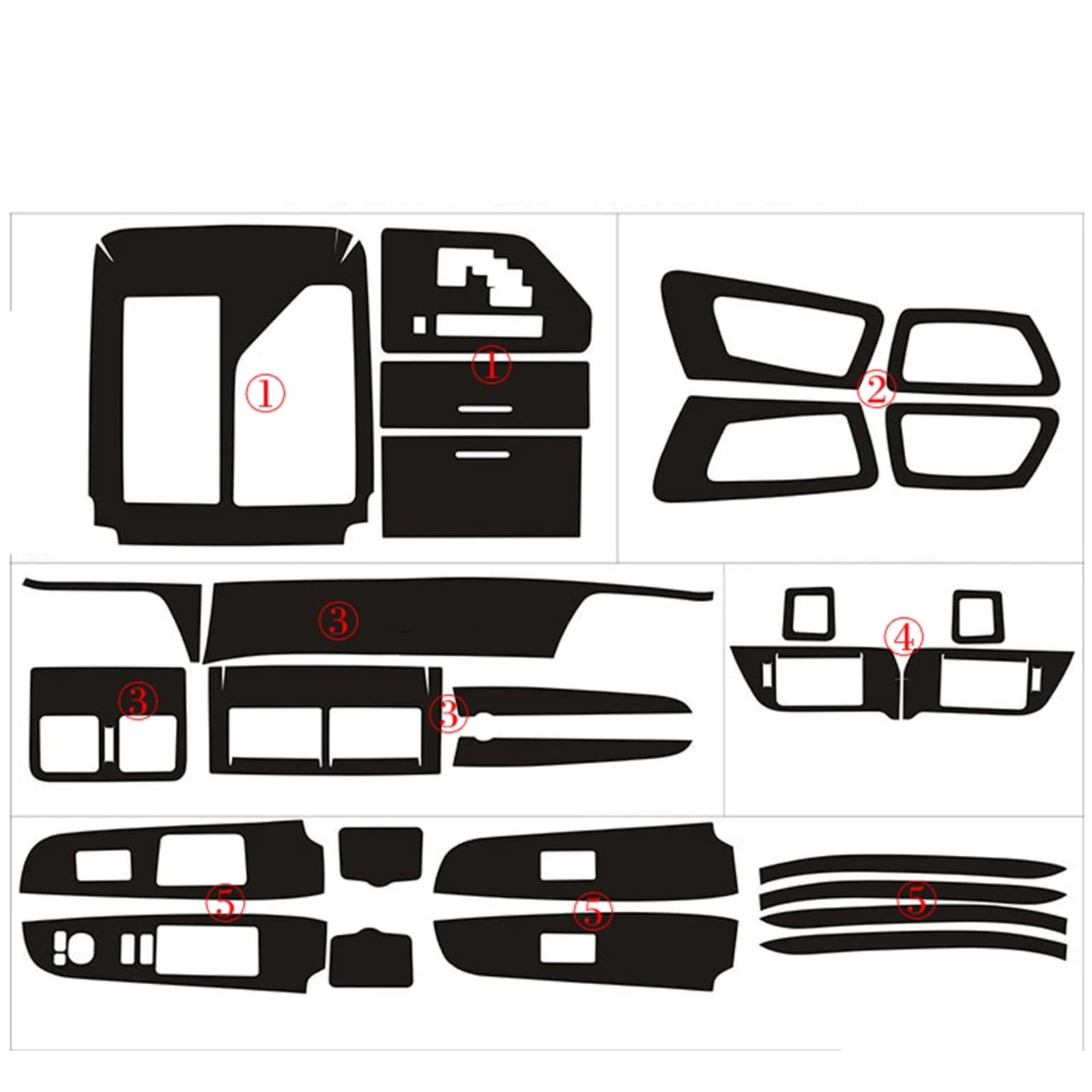 Rénover intérieur Camry XV50 avec stickers carbone de commande centrale - 8