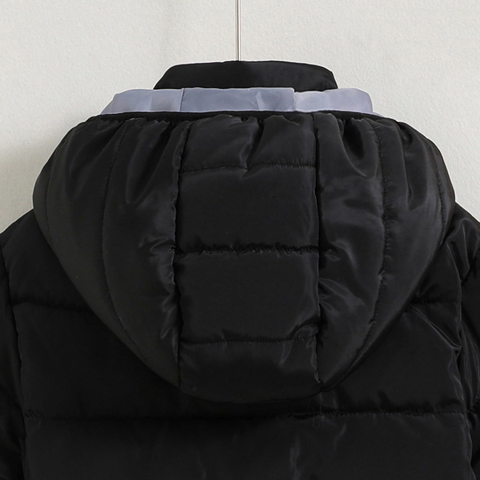 Genérico Chaqueta Moto Niño - Abrigo con Capucha De Invierno para Niños Chaqueta Cálida De Manga Larga Y Color Sólido