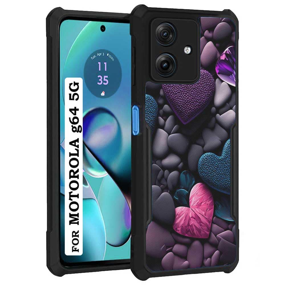 COBERTA Back Cover for Motorola Moto G64 5G Back Cover Case - Dark Color Hearts Confetti Love PT99 D16005 (B0D3HTJMM4) Amazon Price History, Amazon Price Tracker