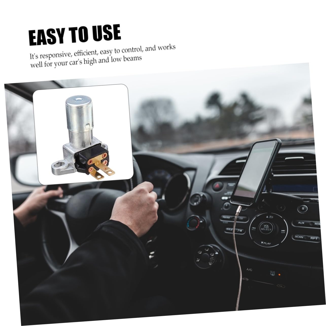 Professional Car Lamp High-Beam Low-Beam Controlling Switch for Easy Installation and Efficient Operation