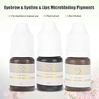 Vista 5 de Semme Tinta de tatuaje, botella de 0.3 fl oz, tinta de tatuaje semipermanente profesional, tinta de pigmento microblading, maquillaje