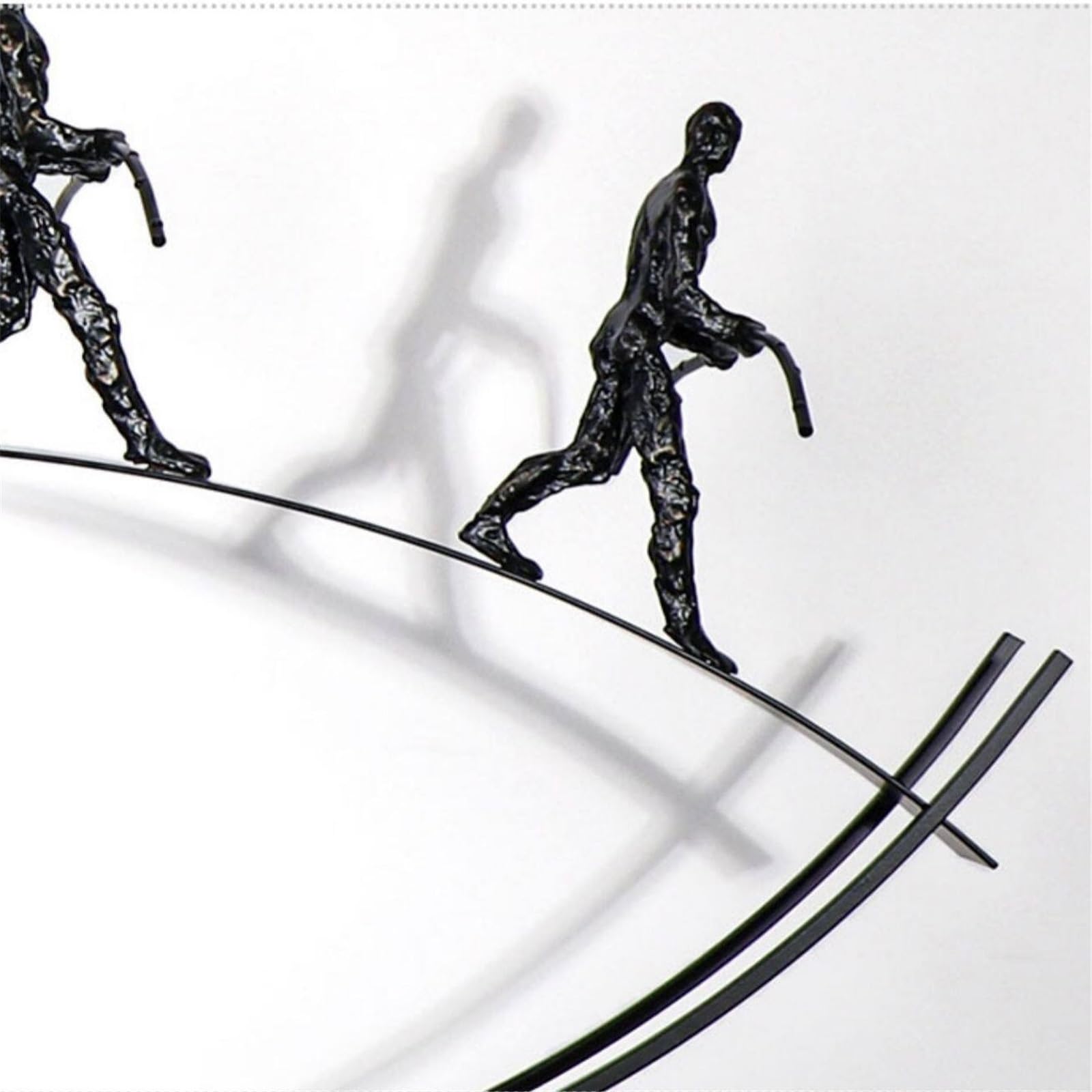 Único Large 78cm Abstract Sculpture Metal Art Statue with Marble Base, Modern Decor for Living Room Esculturas