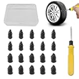 BDZMC 20PCS Tire Repair Rubber Nail, Tire Puncture Repair Tool Kit with Screwdriver, Self Service Vacuum Tire Repair Screw Plug, Tire Repair Kit for Car Truck Motorcycle Tractor (20PCS)