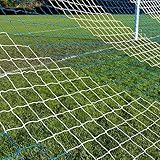 FORZA 24ft x 8ft Full Size Striped Football Goal Net | Striped Replacement Football Nets [SINGLE] (Blue/White) - Image 2