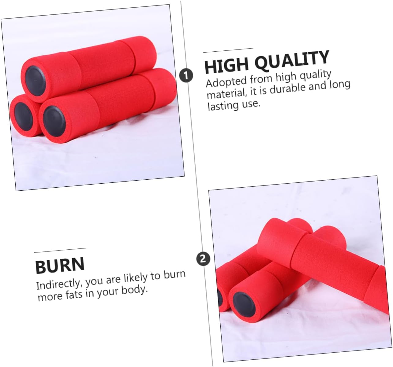 POPETPOP 2pcs Women's Ergonomic Foam Dumbbells for Home Gym Small Arm Weights for Workouts for Toning and Sculpting Easy to Grip for Indoor and Outdoor Exercise