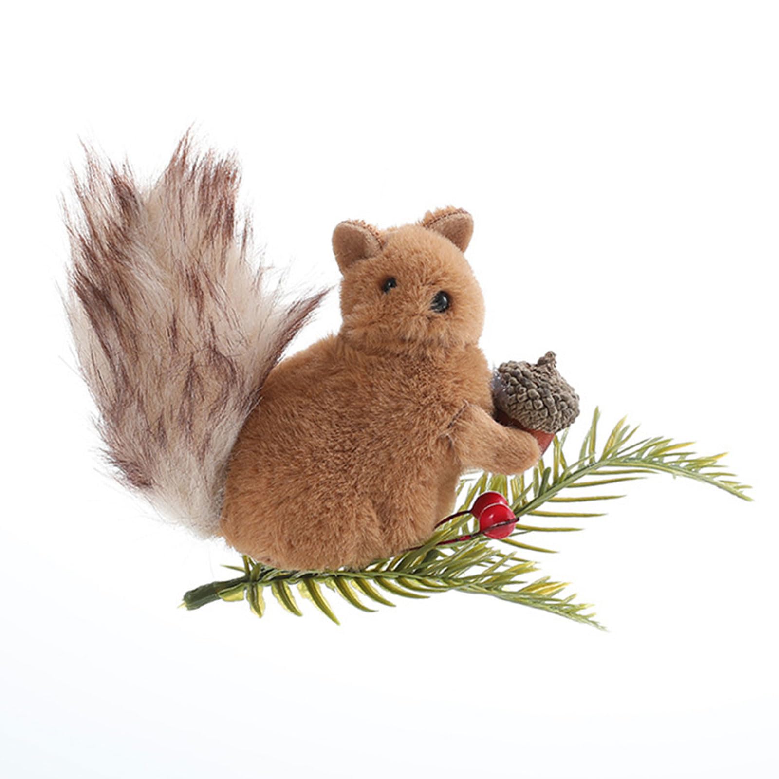 Yttkku D Squirrels Plush Ornament With Pinecone Soft Christmas Ecoration For Home Tree An Shelf Isplay Cartoon Squirrels Christmas Ecoration