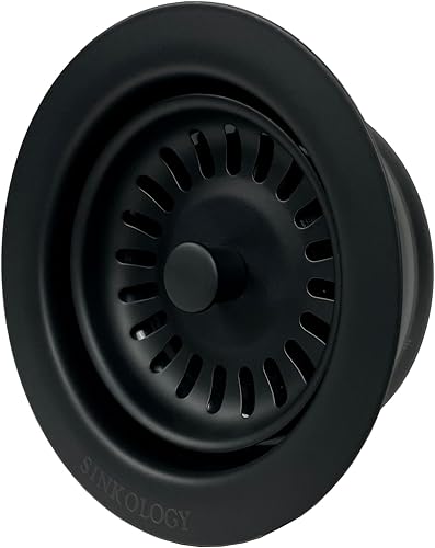 Miniatura 9 de SinkSense - Desagüe de brida de eliminación de 3.5 pulgadas con tapón, cobre antiguo