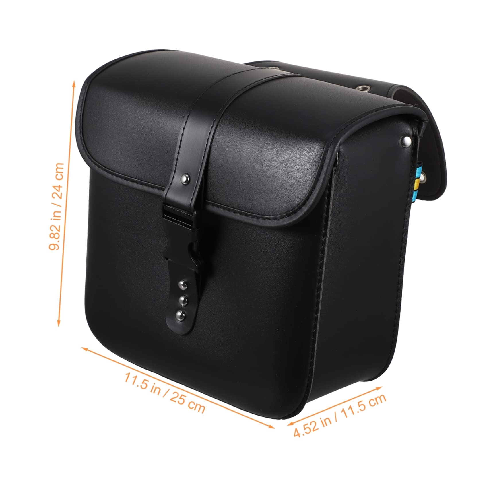 Zerodeko Motorradtasche Seitentasche aus Pu Schwarz mit Seil für Motorrad und Satteltaschen für Fahrrad Kinder