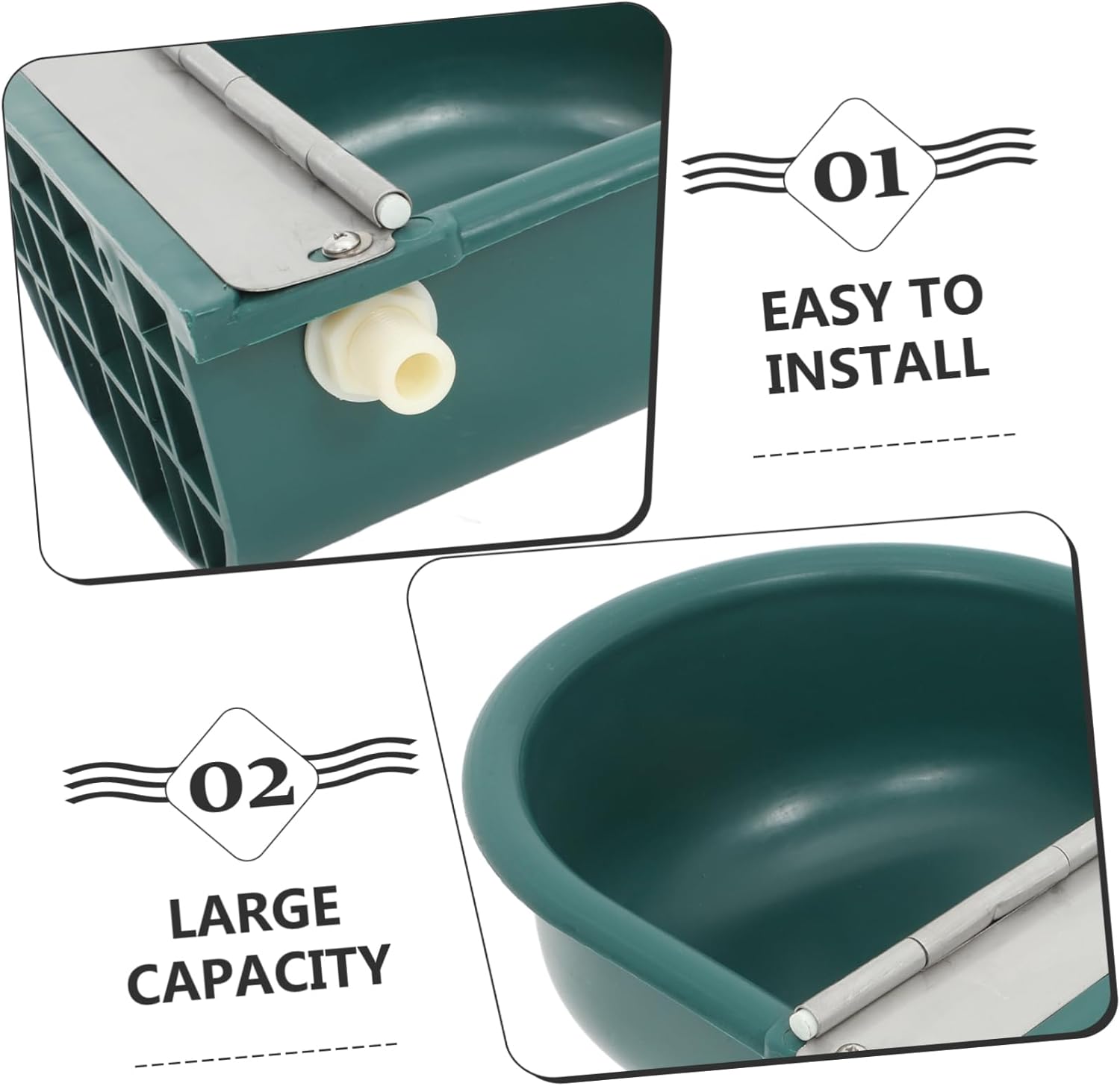 ibasenice 1pc Cattle Drinking Trough Automatic Livestock Waterer Water Bowl Sheep Water Feeder Easy Maintenance