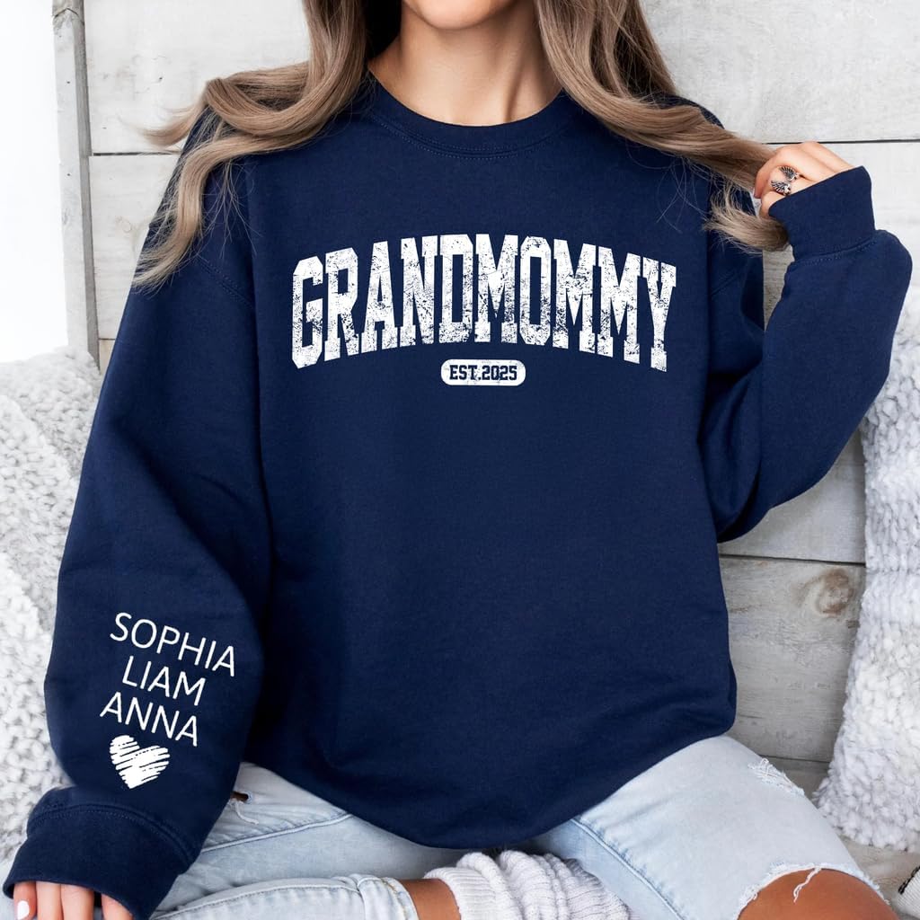Personalized Grandmommy Sweatshirt, Grandmommy Gifts, Gift for Grandma, Custom sweatshirts for women, for Grandma, Gifts from Grandkids, Cozy Family Christmas Outfit, Mama Present - Image 5