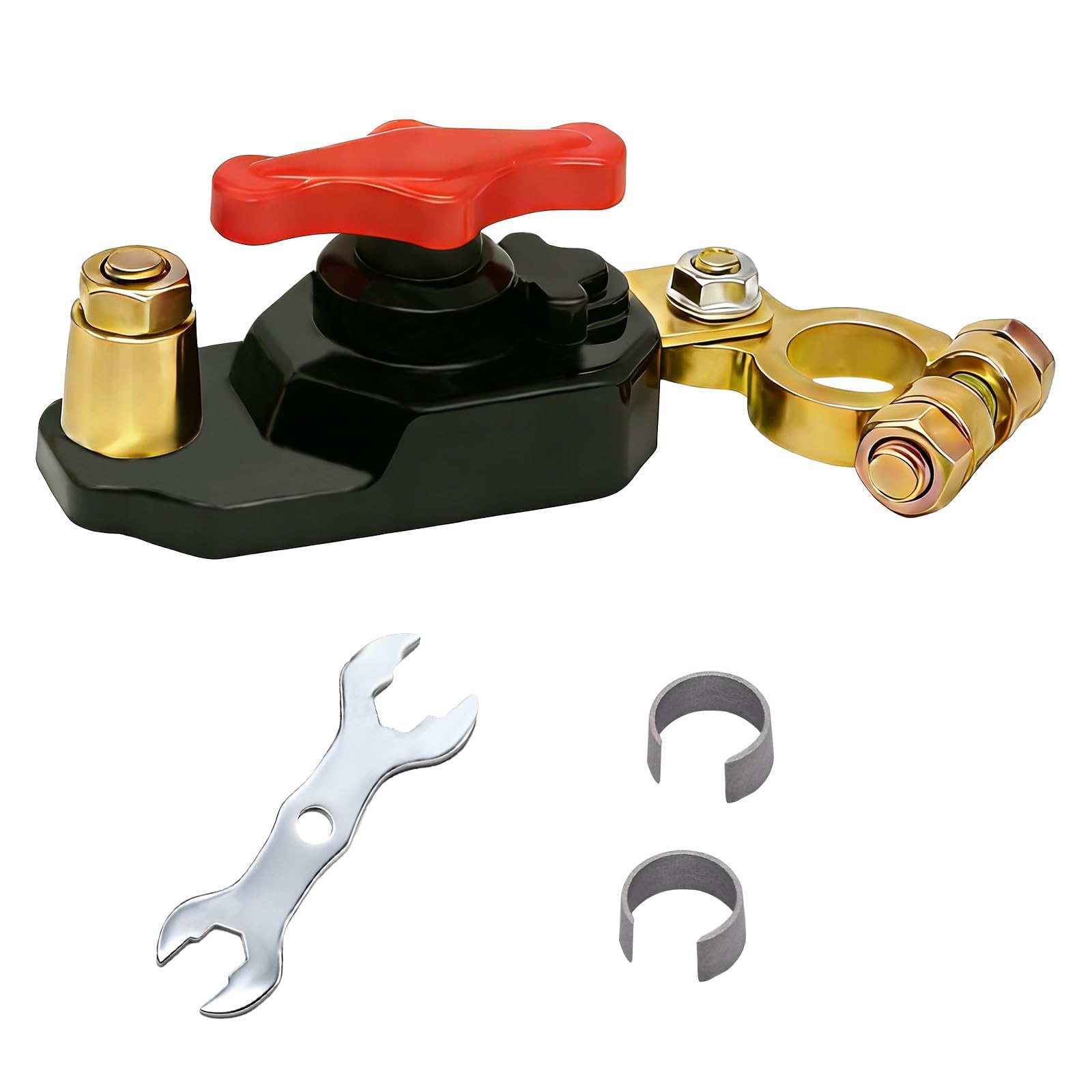Interruttore di disconnessione per batteria auto, trasmissione stabile, regolabile, in rame puro ad alta conduttività, interruttore di sicurezza intelligente da 12V per auto, camper, camion e