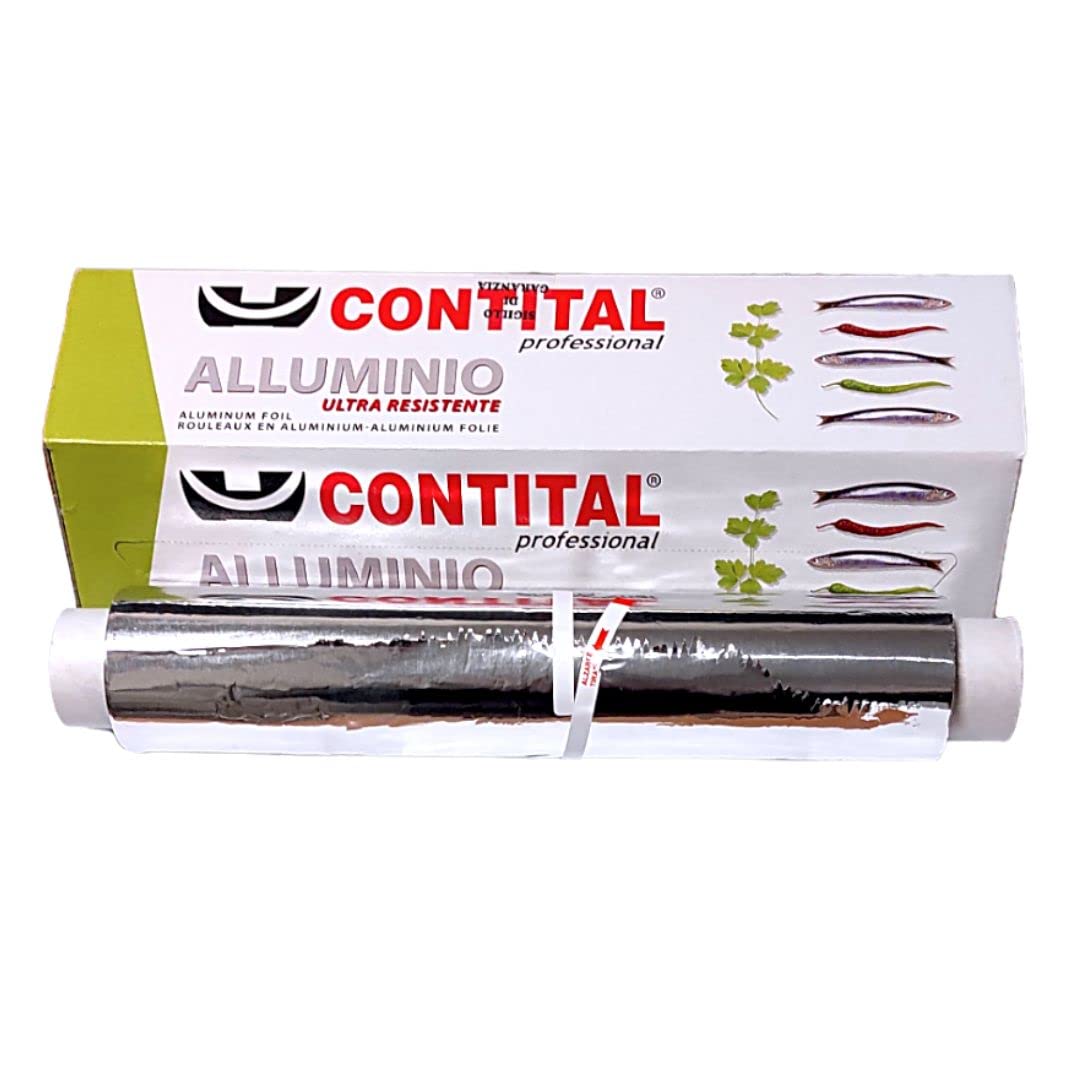 Rotolo Alluminio per Alimenti 100 metri Ultra Resistente Professionale 9 Rotoli con Taglierina per Cucina