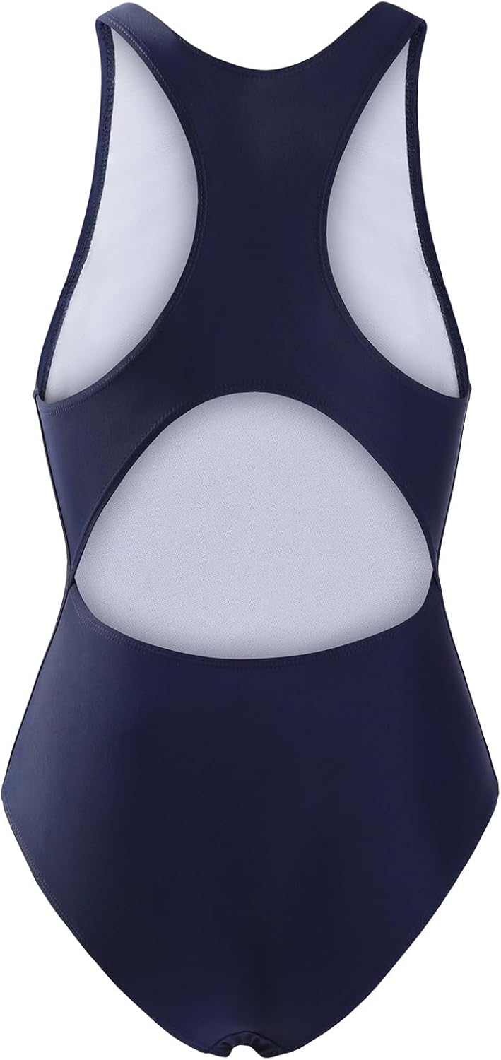 Girls' Swimsuit One Piece Swimming Suits Flyback Swimwear for Practice - Image 2